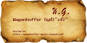 Wagenhoffer Győző névjegykártya